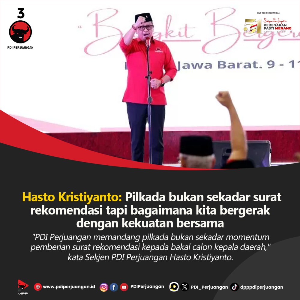 PDI Perjuangan: Pilkada Harus Menyentuh Hati Rakyat