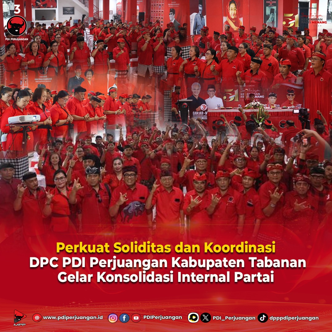 Konsolidasi Internal PDI Perjuangan di Tabanan Penuhi Semangat Persatuan
