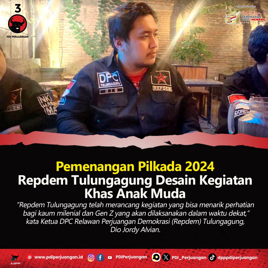 Pemenang Pilkada 2024, Repdem Tulungagung Rancang Kegiatan Menarik untuk Anak Muda