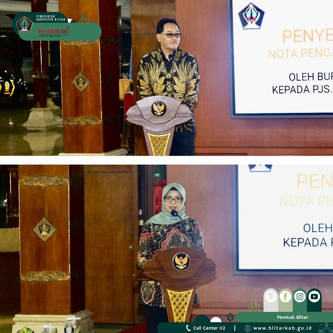 Serah Terima Jabatan PJs. Bupati Blitar