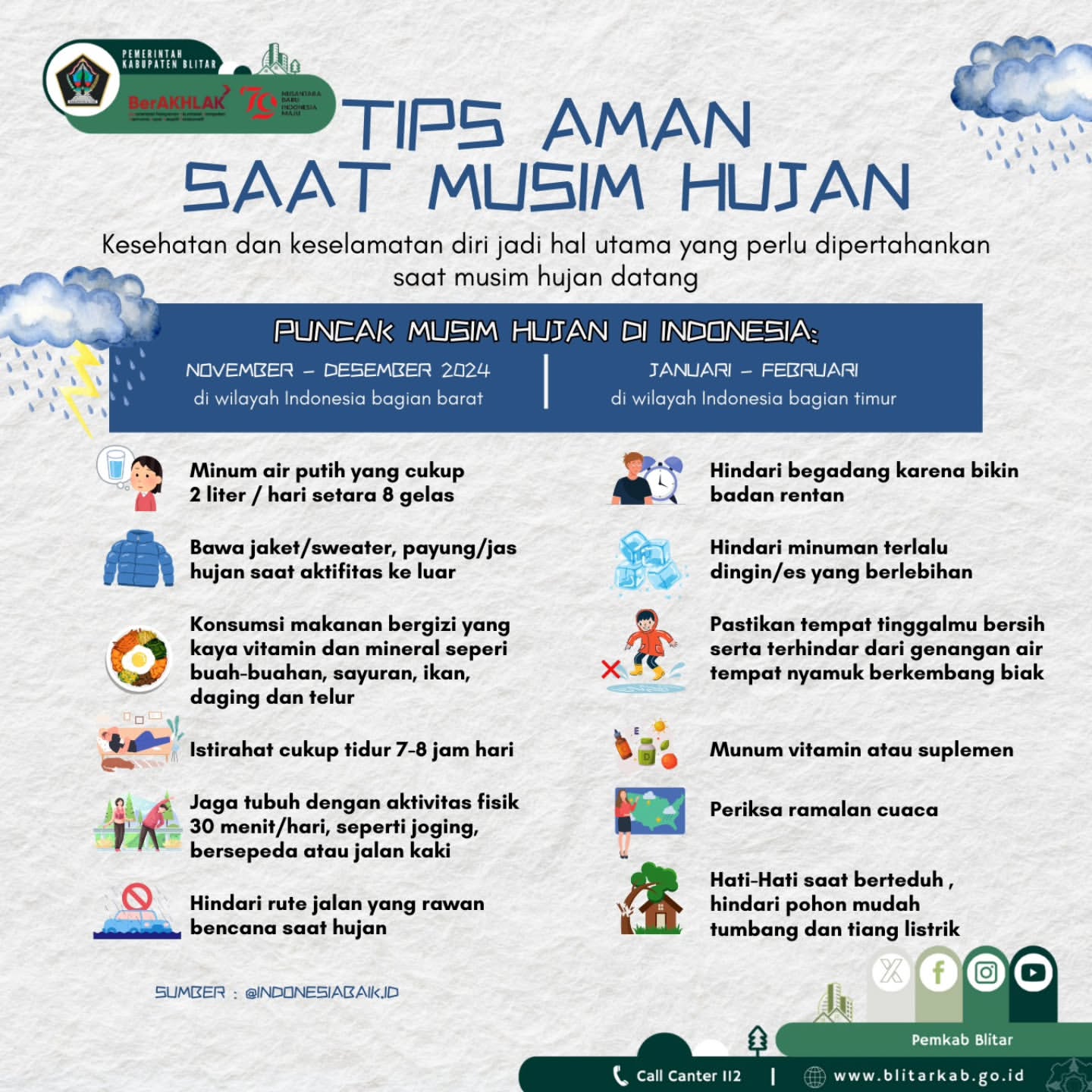 Tips Aman Menjaga Kesehatan di Musim Hujan