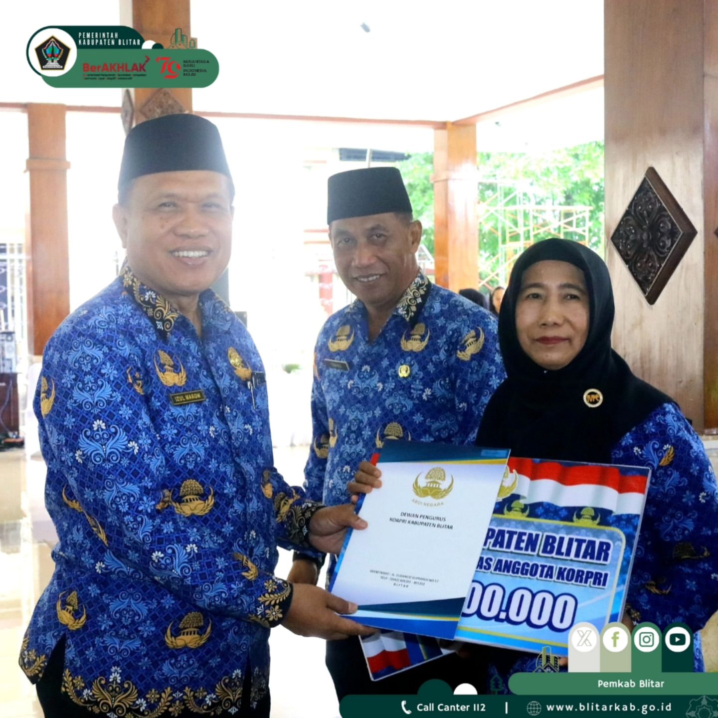 Tasyakuran Hari Ulang Tahun KORPRI ke-53 di Blitar