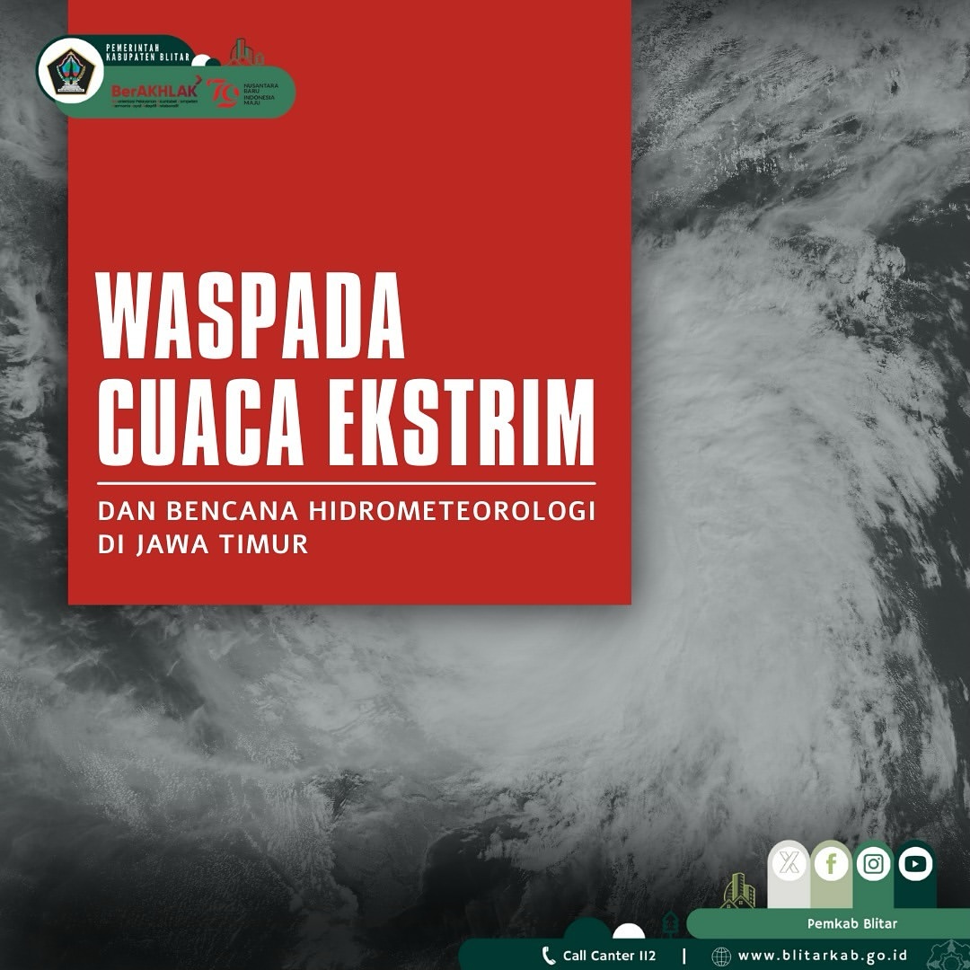 Pemerintah Himbau Warga Blitar Waspada Terhadap Bencana Hidrometeorologi