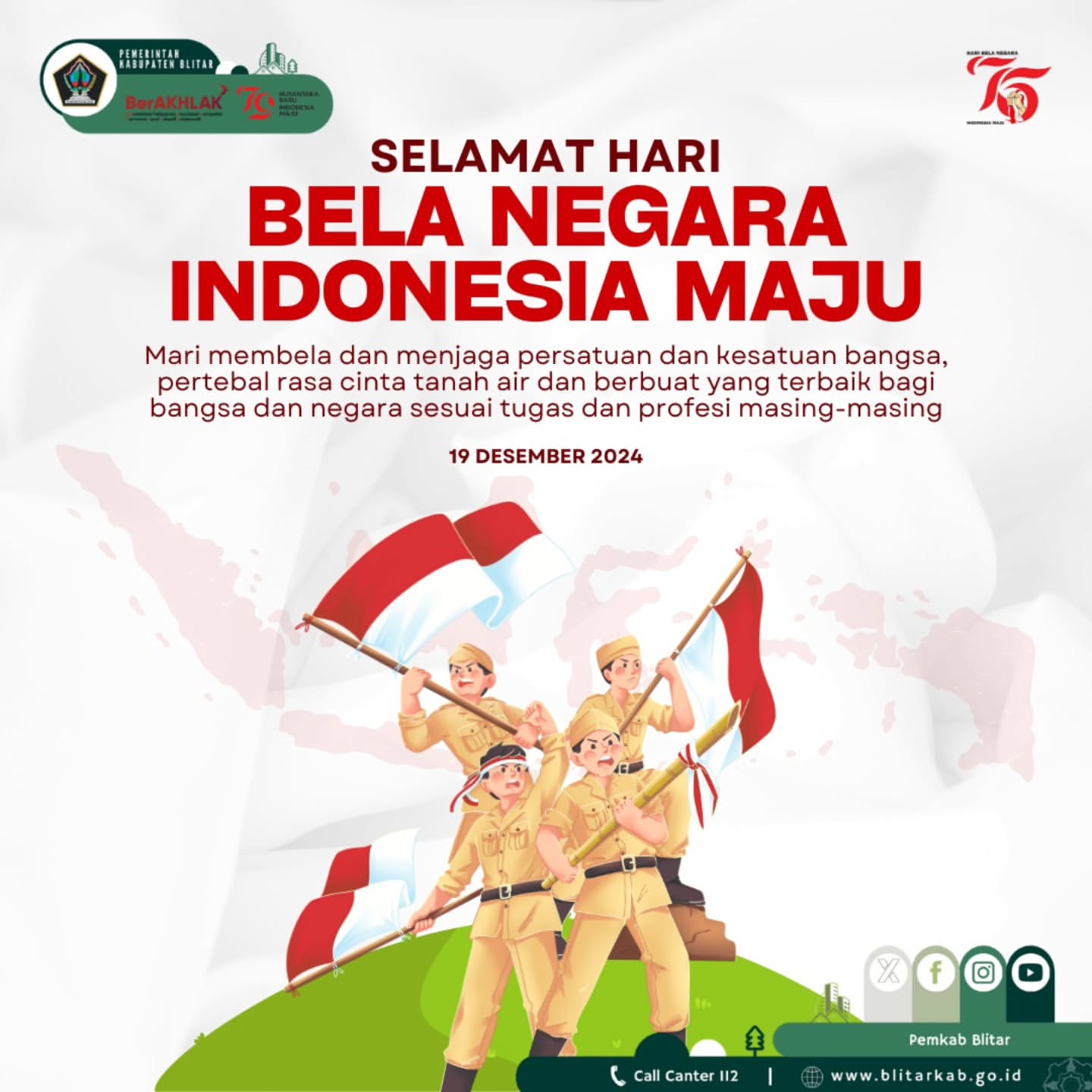 Memperingati Hari Bela Negara di Blitar