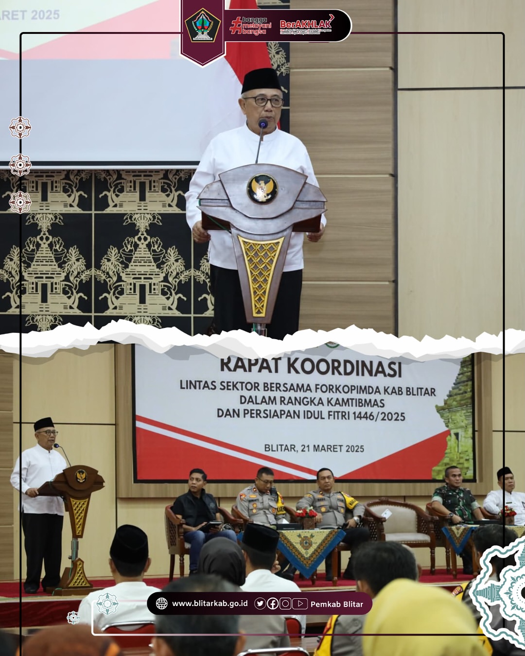 Pemerintah Kabupaten Blitar Gelar Rapat Persiapan Idul Fitri 1446 H