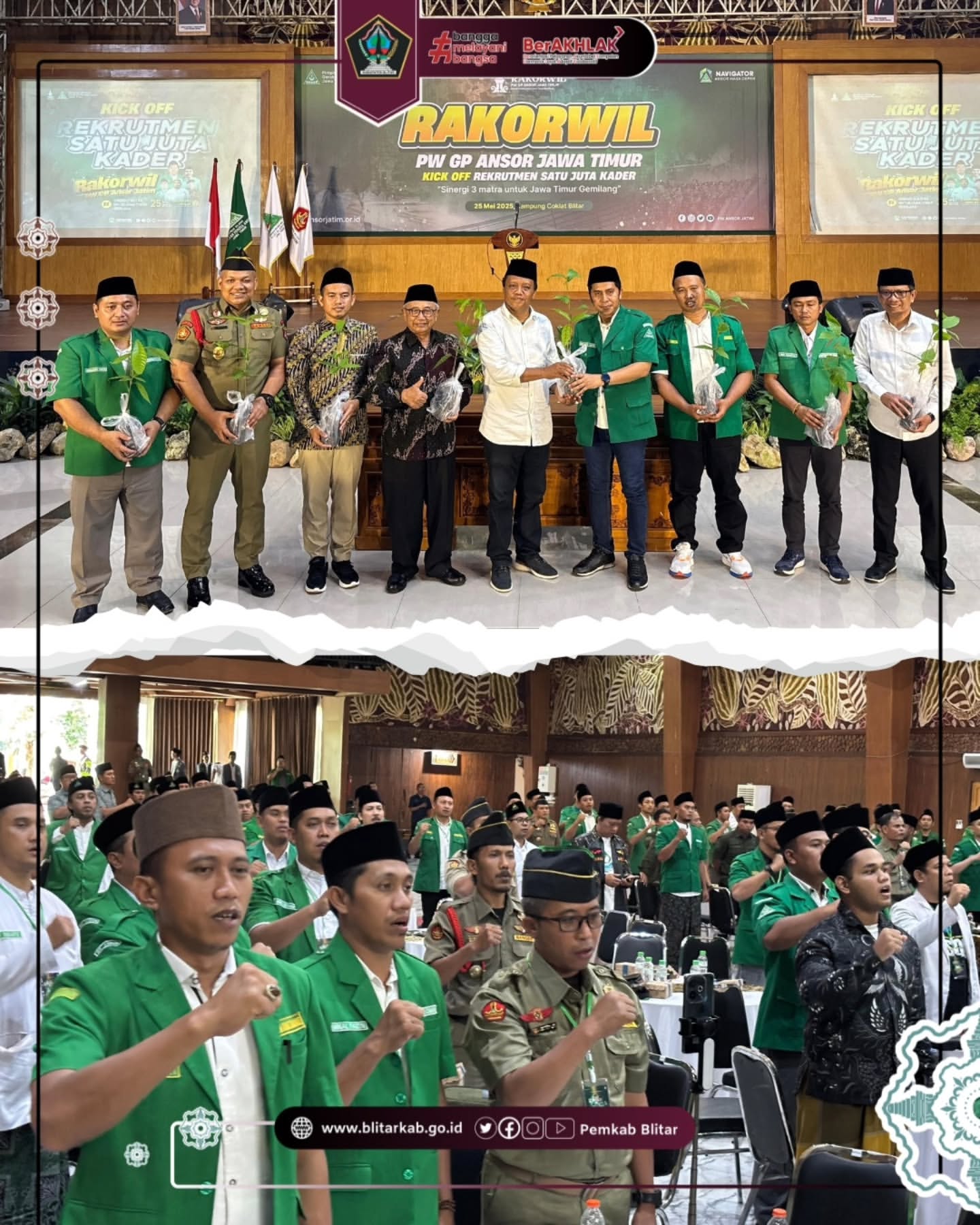 Bupati Blitar Tanda Tangani Kerjasama dengan GP Ansor dan Kampung Coklat