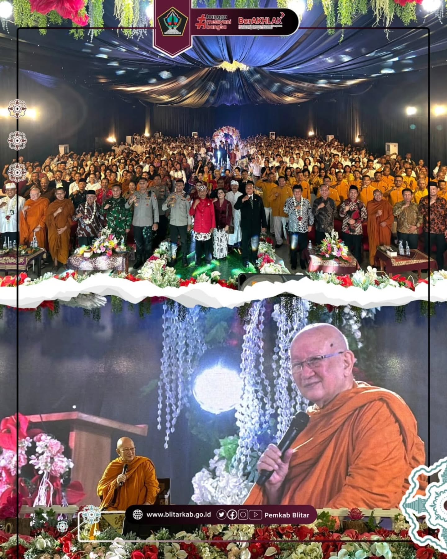 Bupati Blitar Hadiri Perayaan Hari Raya Waisak 2569 BE