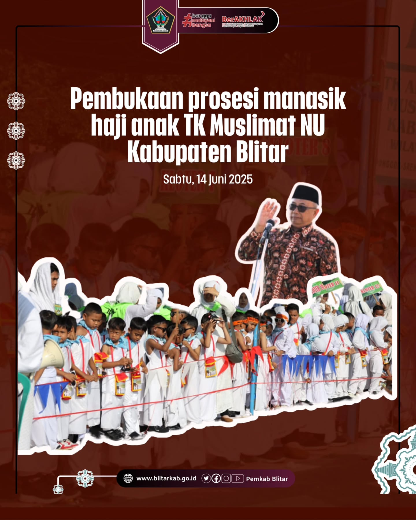 Manasik Haji Anak TK Muslimat NU di Blitar