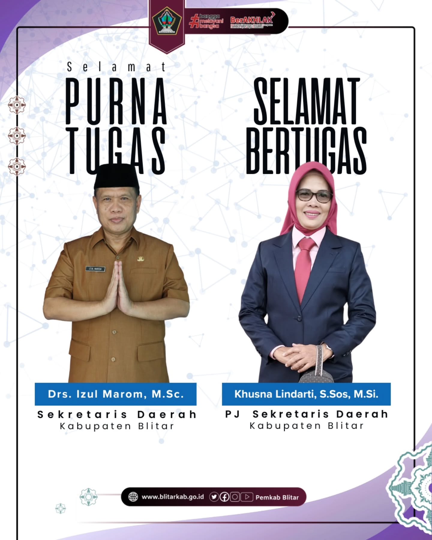 Selamat Purna Tugas dan Serah Terima Jabatan di Kabupaten Blitar