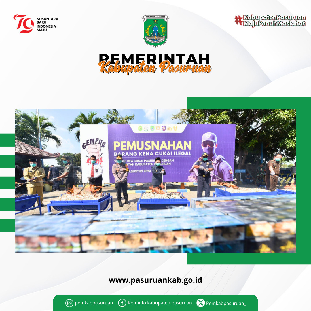 Pemusnahan Jutaan Barang Ilegal di Pasuruan