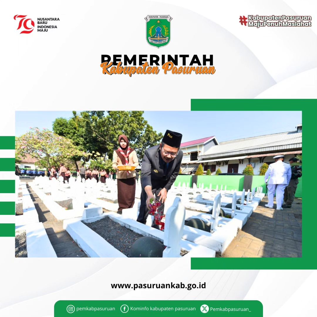 Upacara Ziarah Nasional Memperingati Hari Kemerdekaan ke-79 di Pasuruan