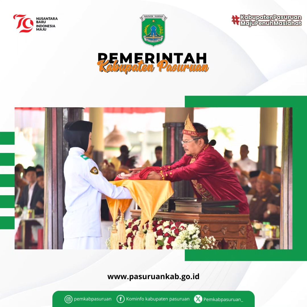 Upacara Bendera Memperingati HUT Kemerdekaan RI ke-79 di Pasuruan
