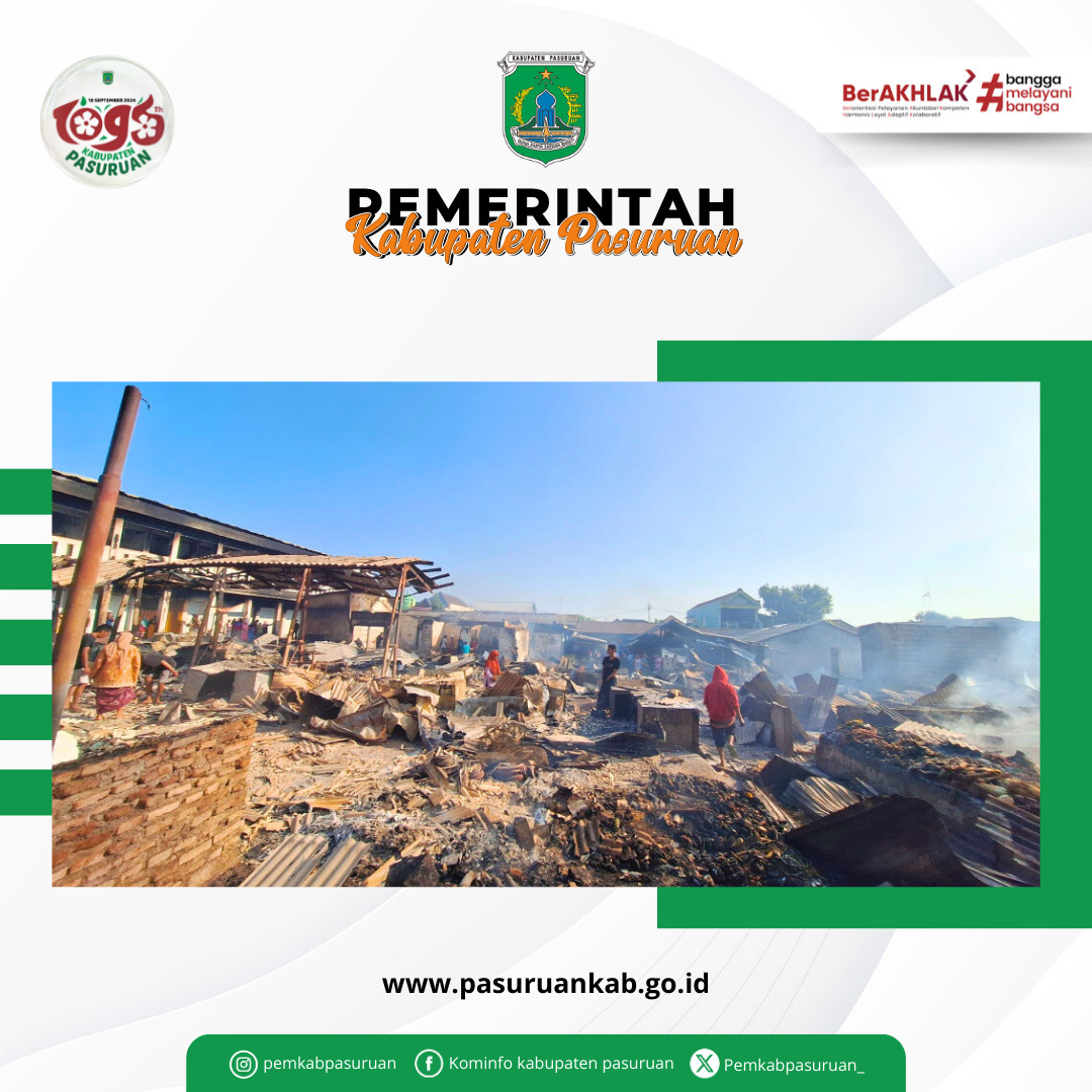Kebakaran Hebat Menghancurkan Pasar Pasrepan