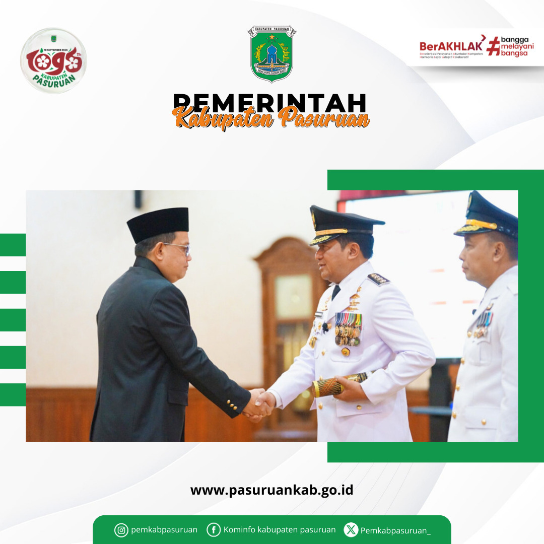 Pelantikan Pj Bupati Pasuruan dan Pj Walikota Probolinggo oleh Pj Gubernur Jatim