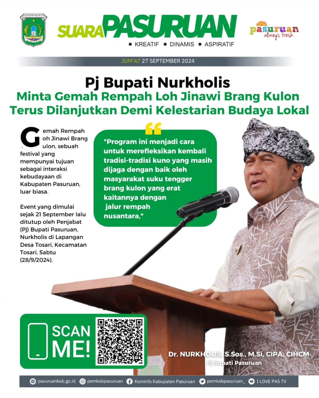 Jalur Rempah sebagai Upaya Memperkuat Kebudayaan Berkelanjutan di Pasuruan
