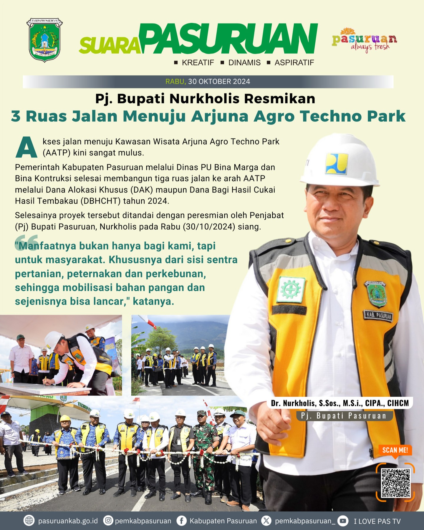 Akses Jalan ke Arjuna Agro Techno Park Semakin Lancar