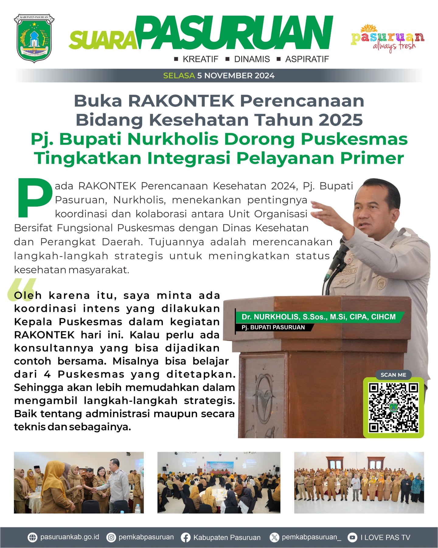 Rapat Koordinasi dan Konsolidasi Teknis Perencanaan Kesehatan 2024 di Pasuruan