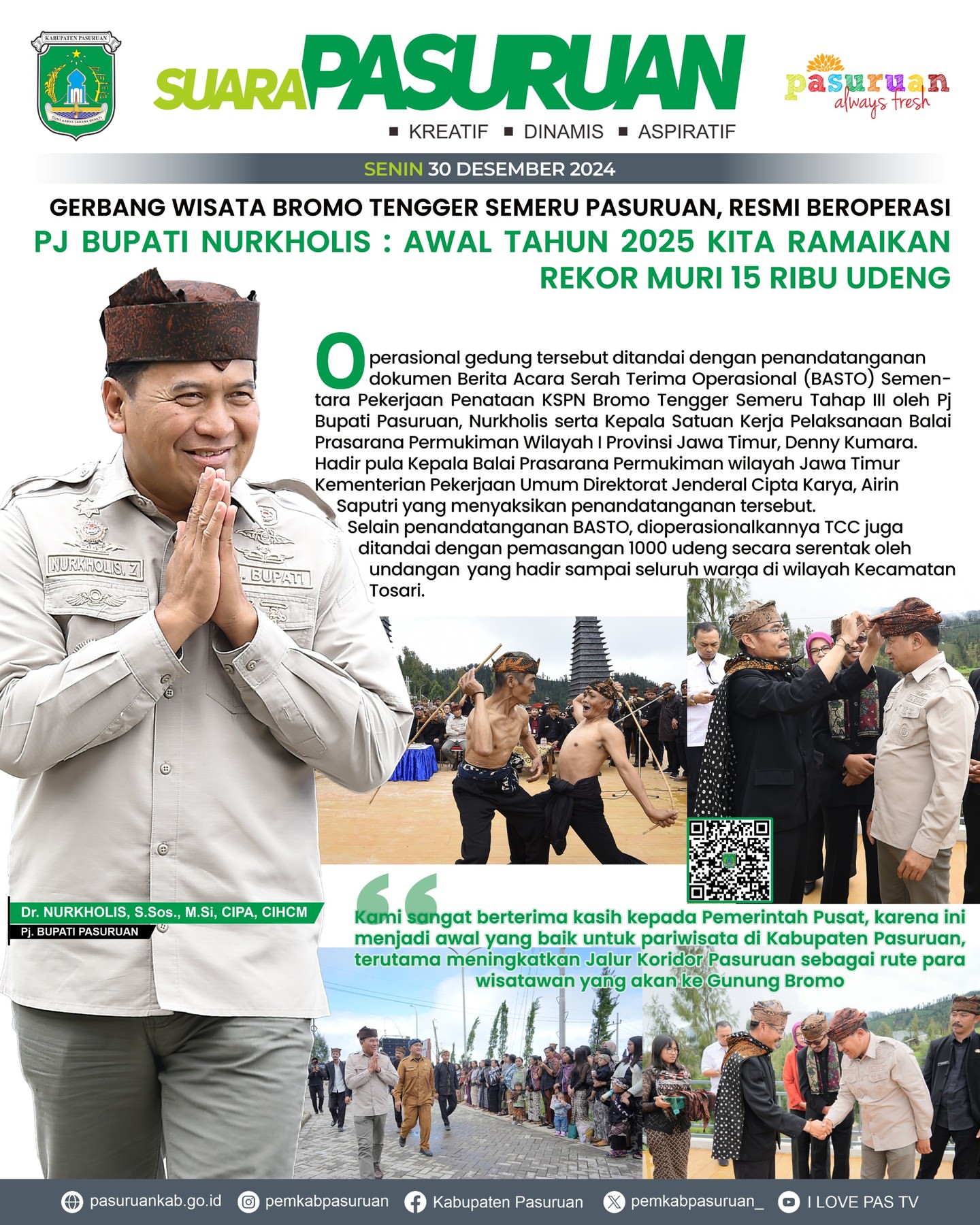 Gerbang Wisata Bromo Tengger Semeru Resmi Beroperasi