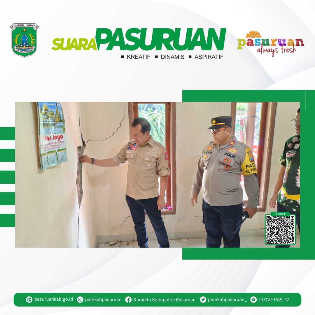 Pemkab Pasuruan Pastikan Warga Aman Pasca Fenomena Tanah Gerak