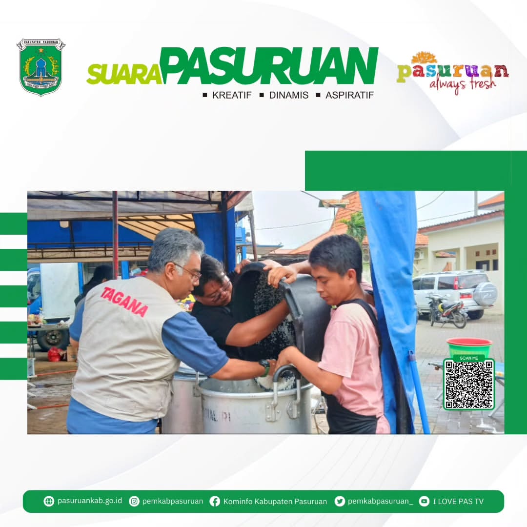 Relawan Dinsos Pasuruan Bantu Warga Terdampak Banjir