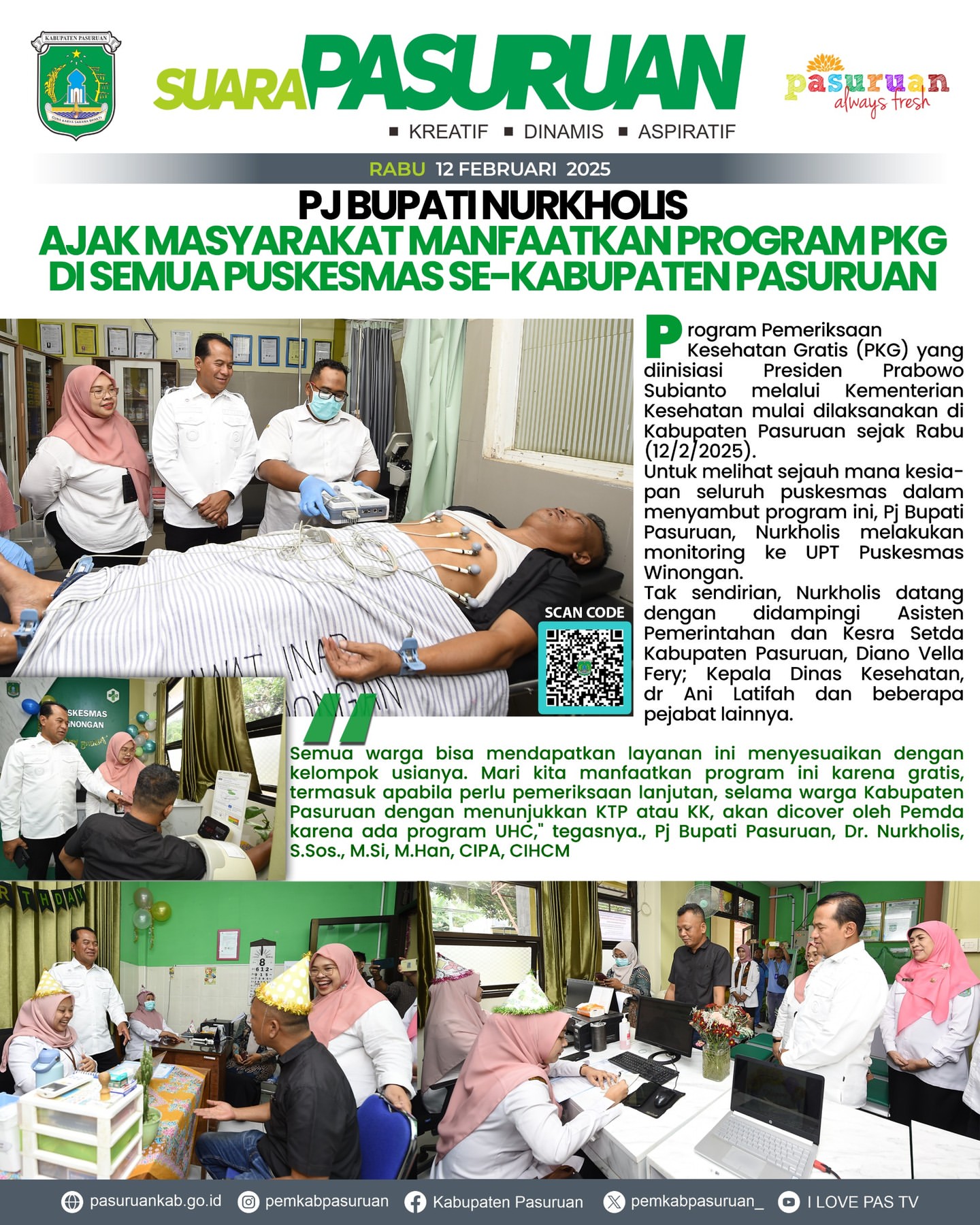 Program Pemeriksaan Kesehatan Gratis Dimulai di Kabupaten Pasuruan