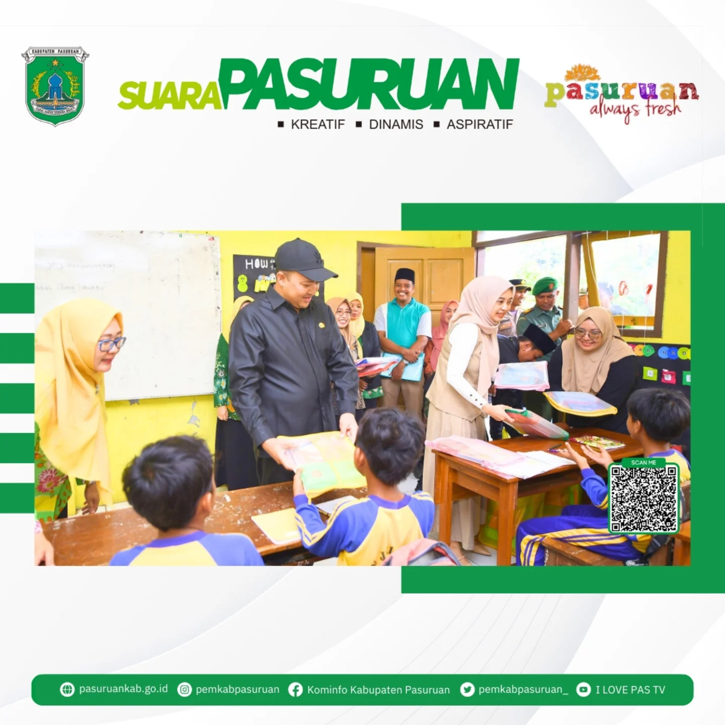 Semua Siswa SDN Jeladri 1 Kembali ke Sekolah, Bupati Pasuruan Pastikan Keamanan