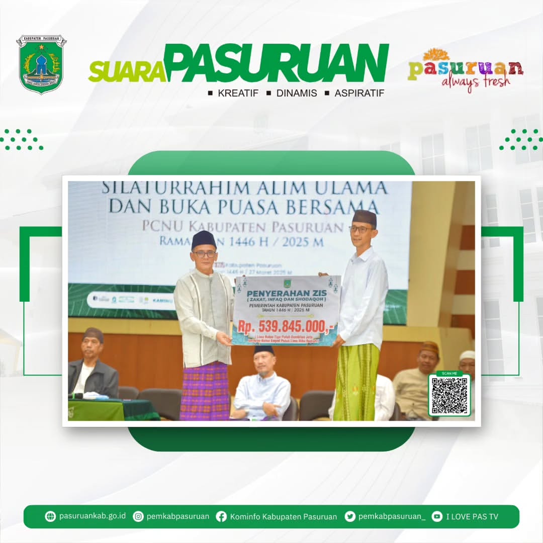 Pemerintah Kabupaten Pasuruan Salurkan Zakat, Infaq, dan Shodaqoh untuk Kaum Dhuafa