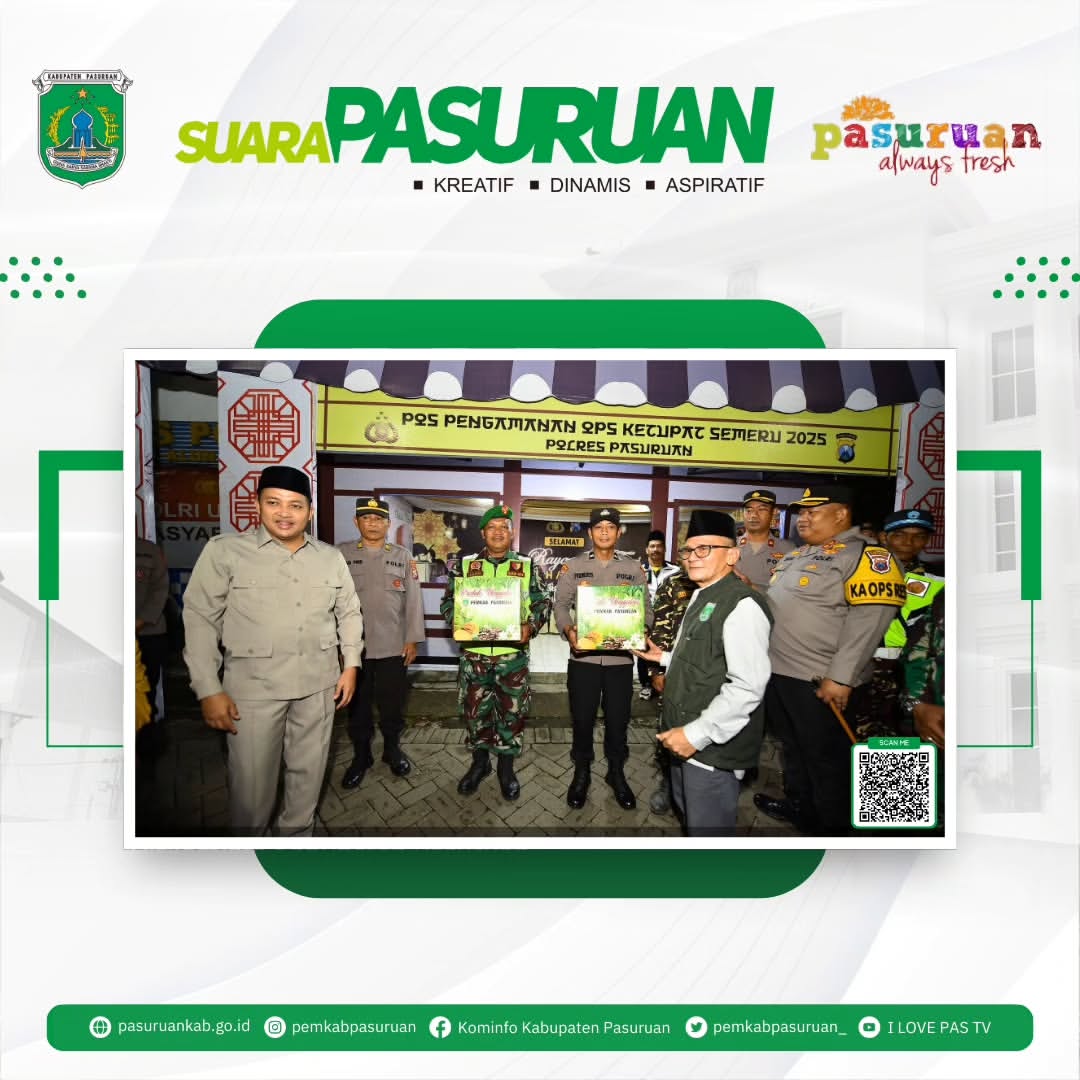 Pengecekan Pos Pengamanan dan Pelayanan Lebaran oleh Bupati Pasuruan