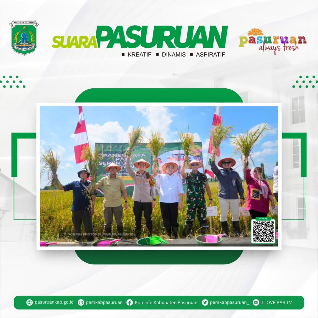 Panen Raya Padi di Pasuruan, Bupati Mas Rusdi Soroti Pentingnya Pangan Berkelanjutan