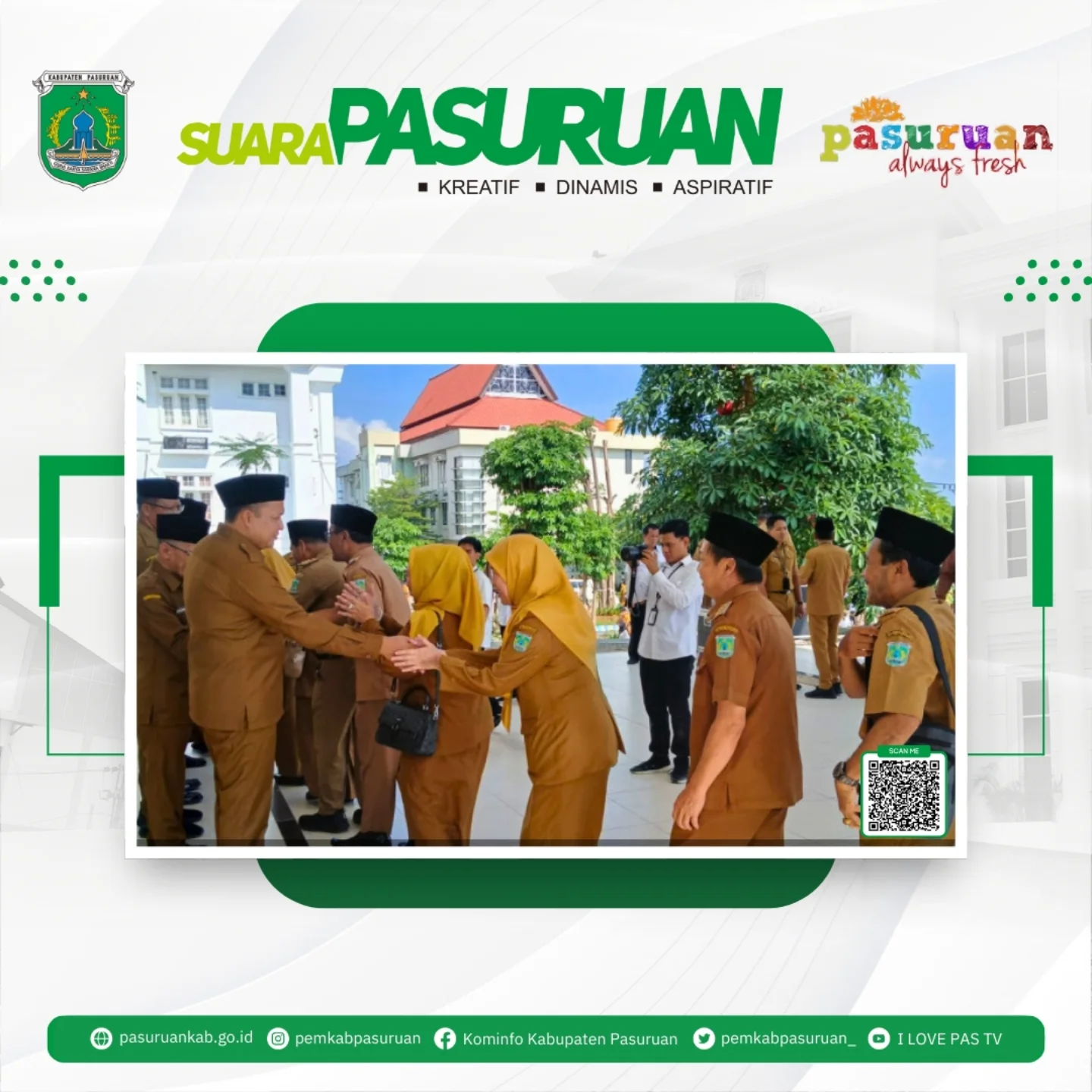 Ribuan Pegawai Kabupaten Pasuruan Ikuti Apel Pagi dan Halal Bihalal
