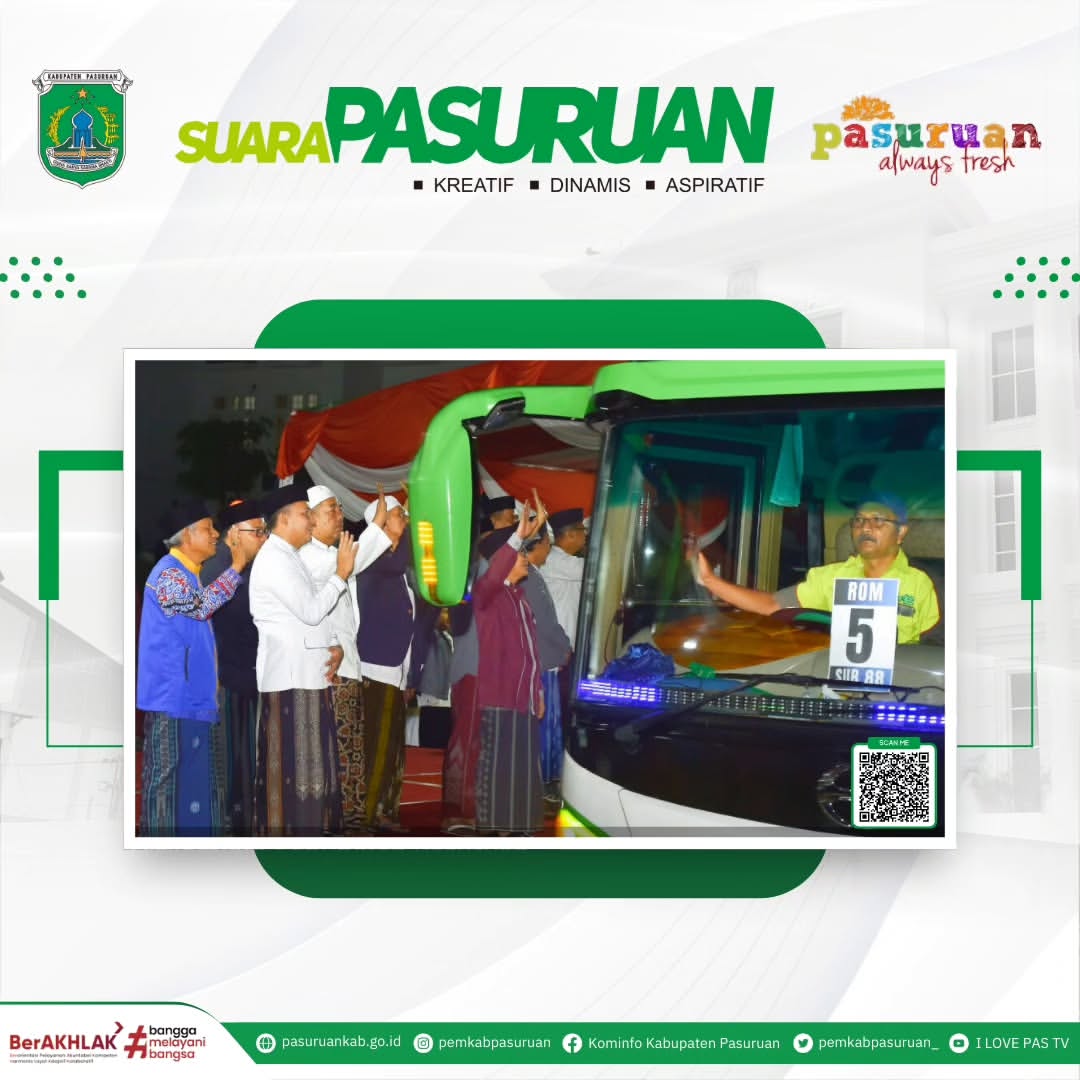 Ratusan Calon Jamaah Haji dari Kabupaten Pasuruan Berangkat ke Tanah Suci