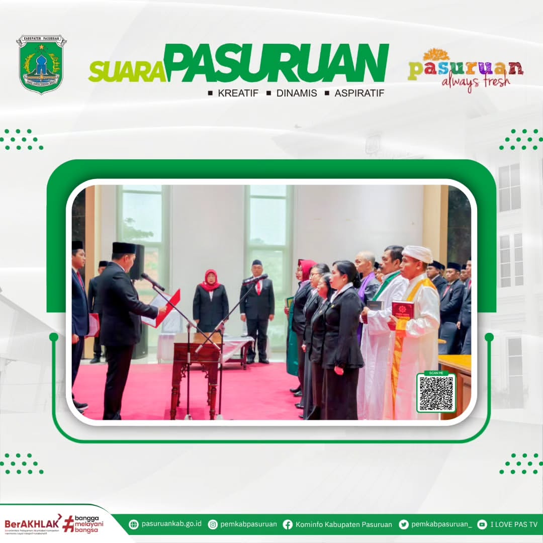 Lebih dari Seratus Guru SD dan SMP Dilantik Jadi Kepala Sekolah di Pasuruan