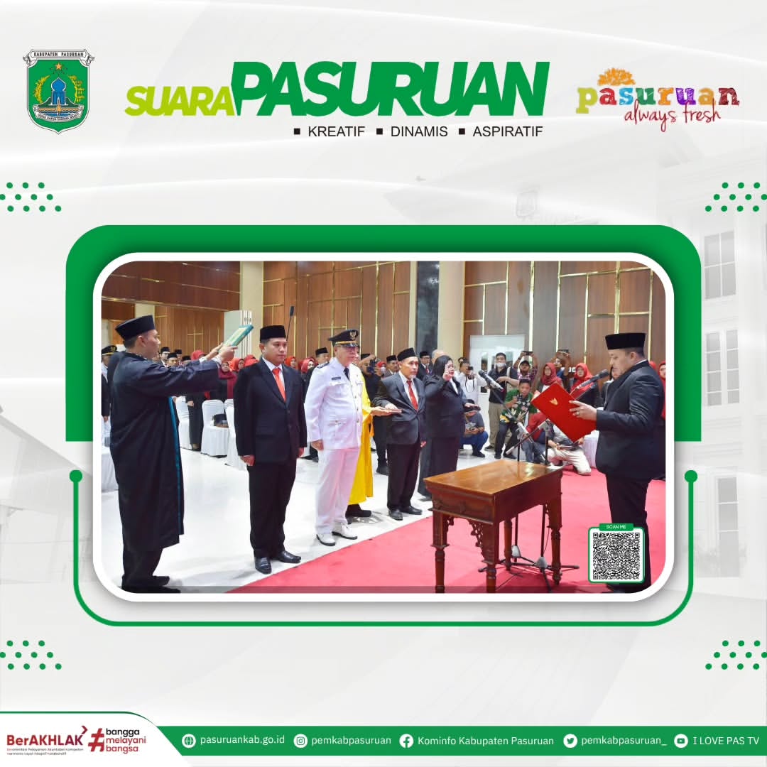 Pengangkatan 136 Pejabat di Kabupaten Pasuruan