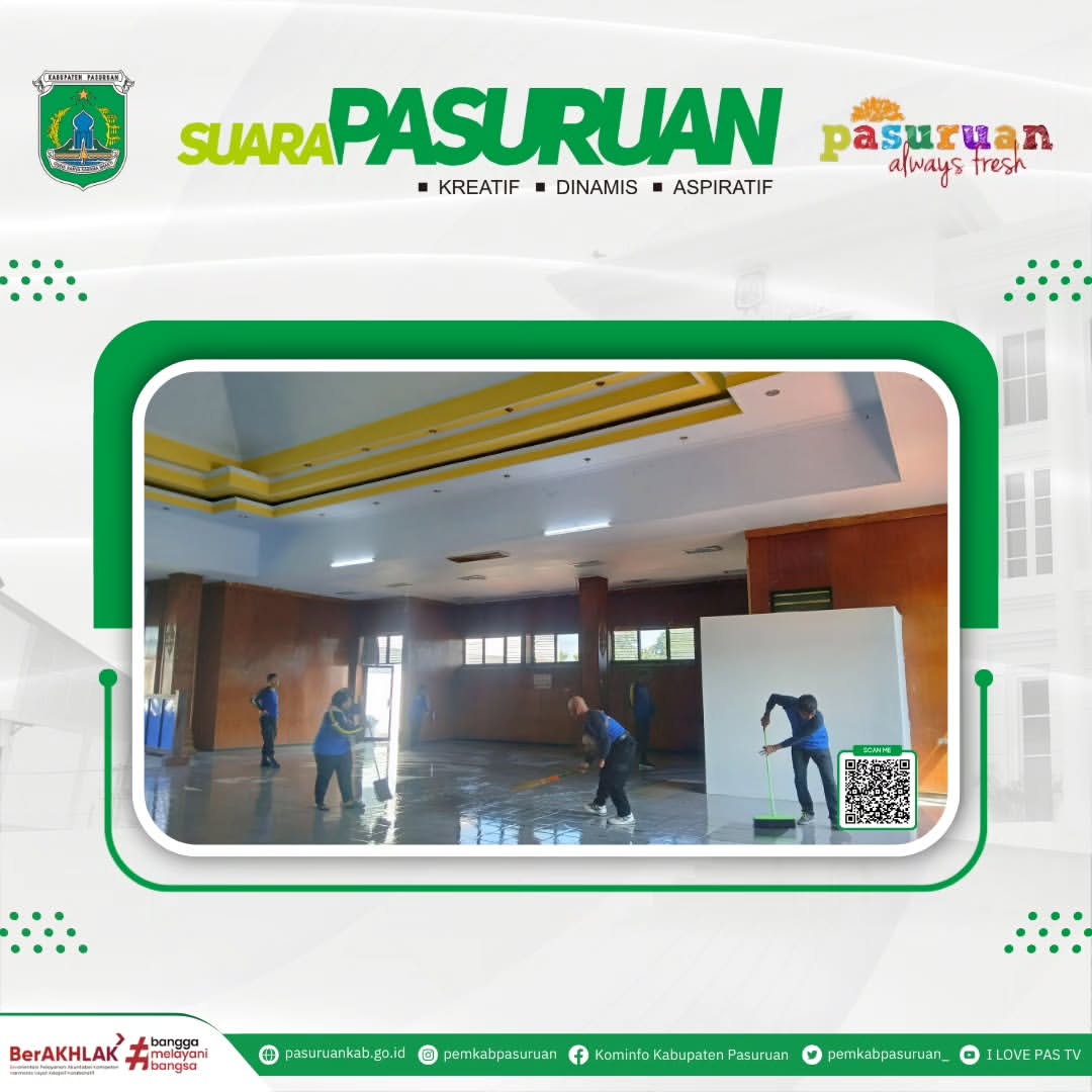 Kerja Bakti Tagana Menjelang Peluncuran Sekolah Rakyat Kabupaten Pasuruan