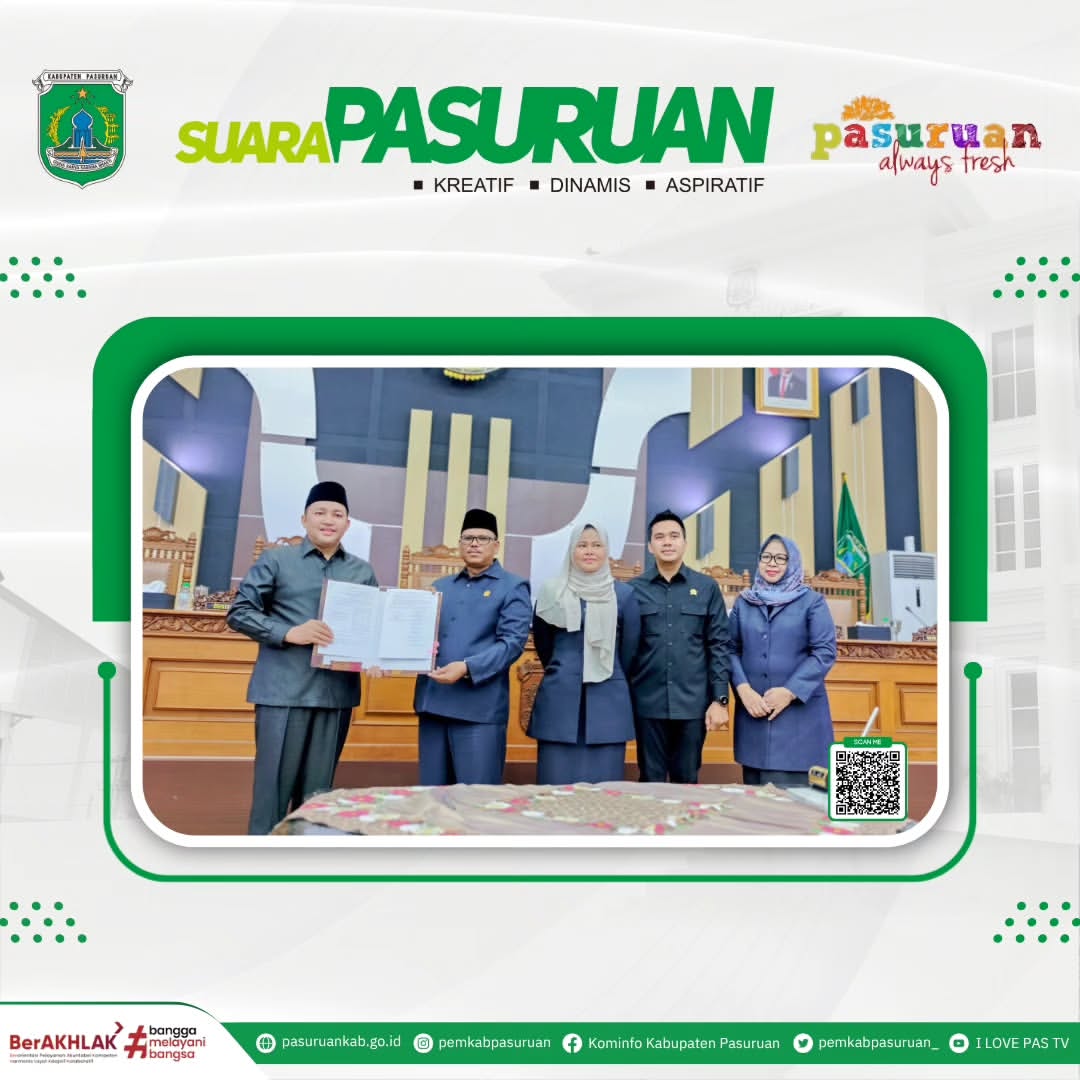Tiga Raperda Non-APBD Disahkan Menjadi Perda di Kabupaten Pasuruan