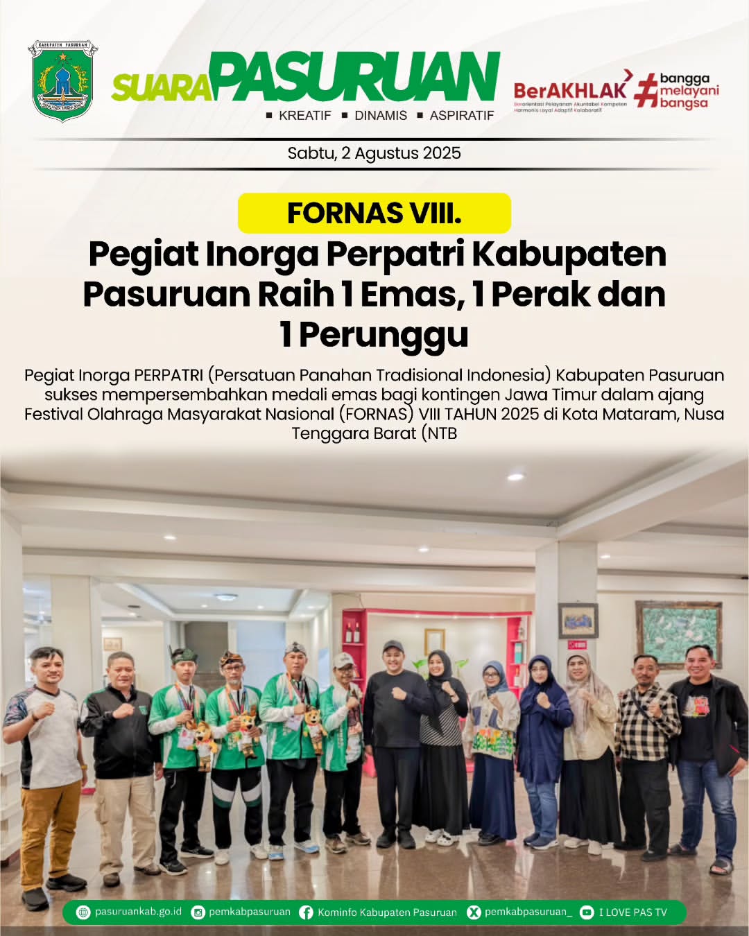 Pegiat Tradisional Panahan dari Pasuruan Sumbangkan Medali Emas di FORNAS VIII 2025