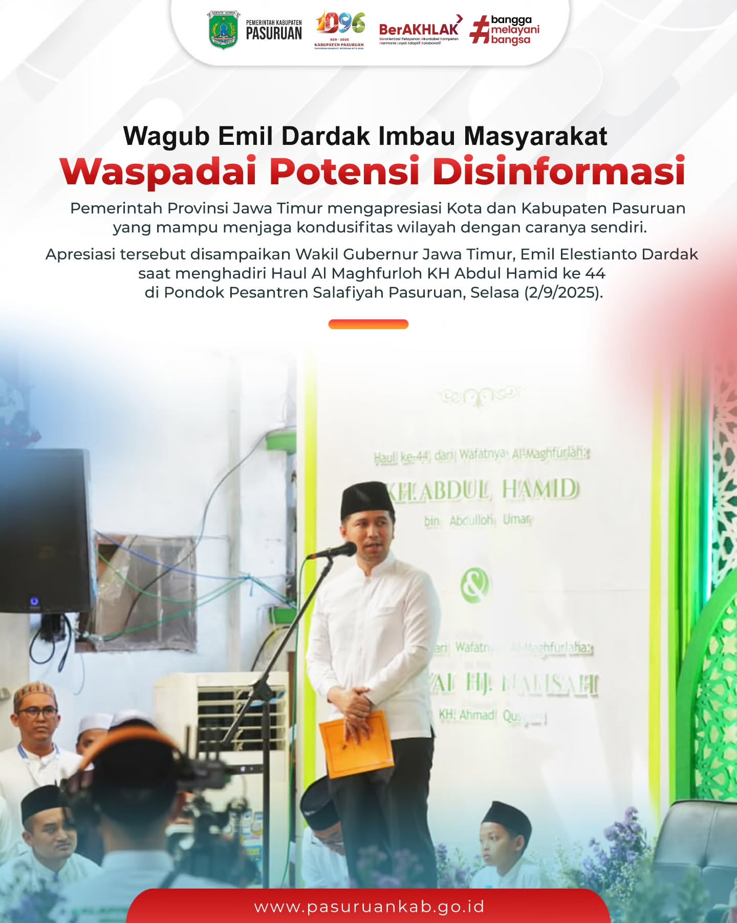 Jawa Timur Apresiasi Pasuruan Jaga Kondusifitas Wilayah