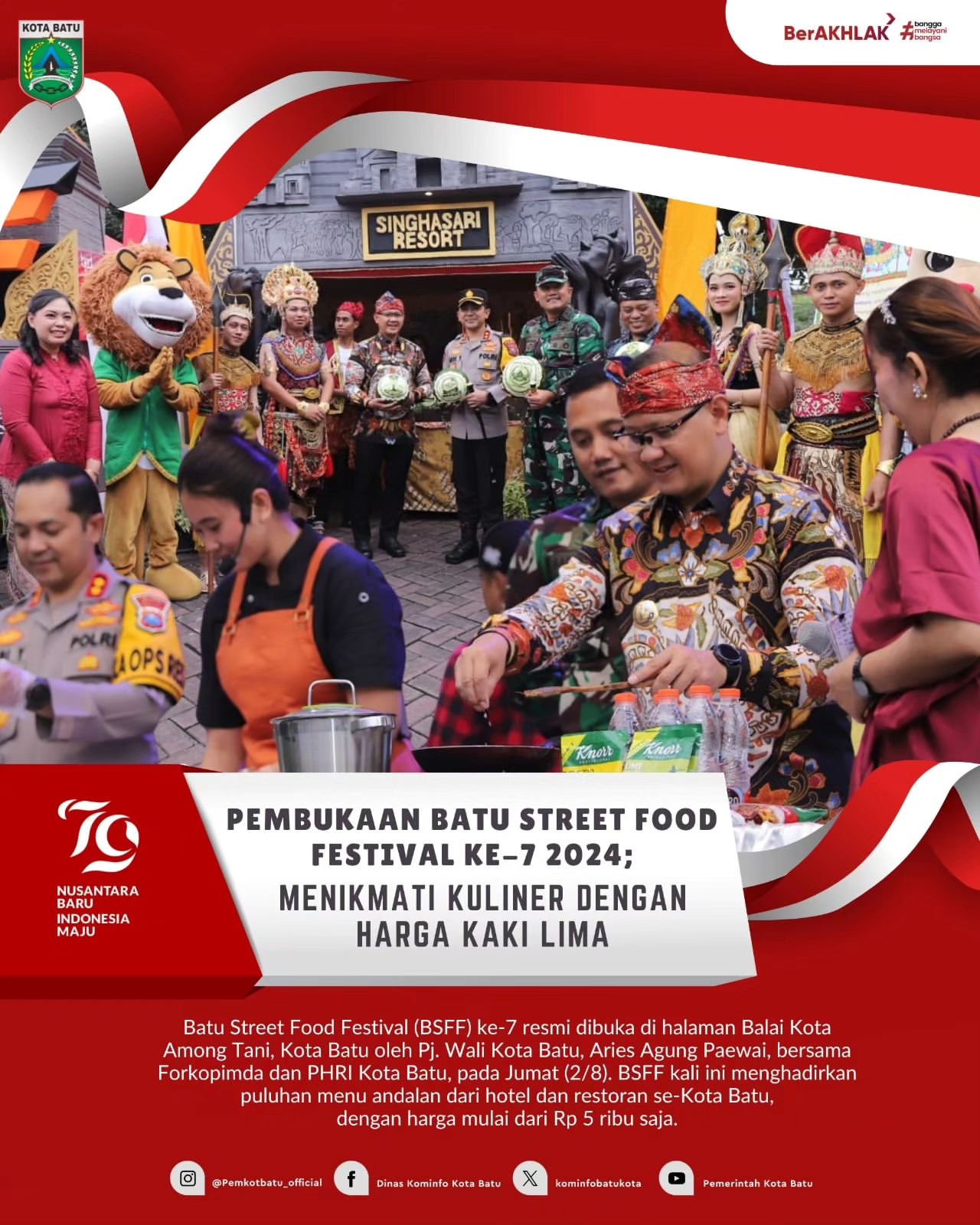 Pembukaan Batu Street Food Festival ke-7 2024: Menikmati Kuliner dengan Harga Terjangkau
