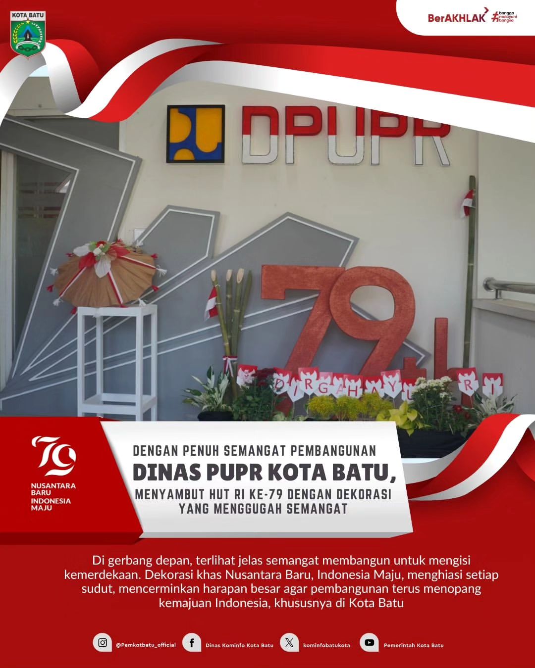 Dinas PUPR Kota Batu Rayakan HUT RI ke-79 dengan Semangat Pembangunan