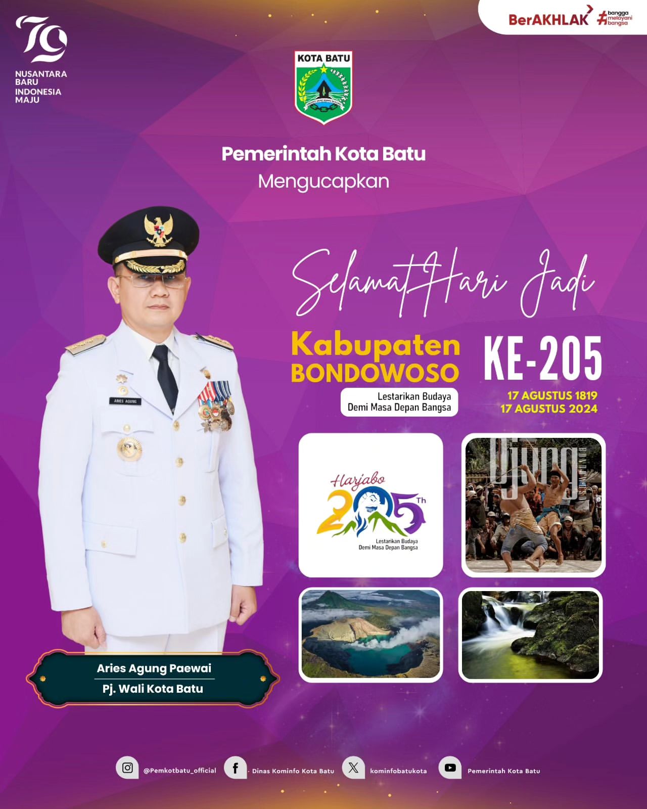 Perayaan Hari Jadi ke-205 Kabupaten Bondowoso