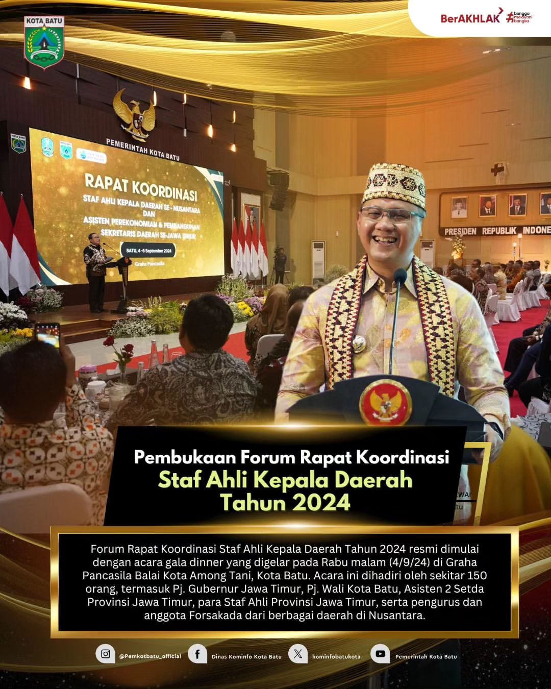 Pembukaan Forum Rapat Koordinasi Staf Ahli Kepala Daerah Tahun 2024