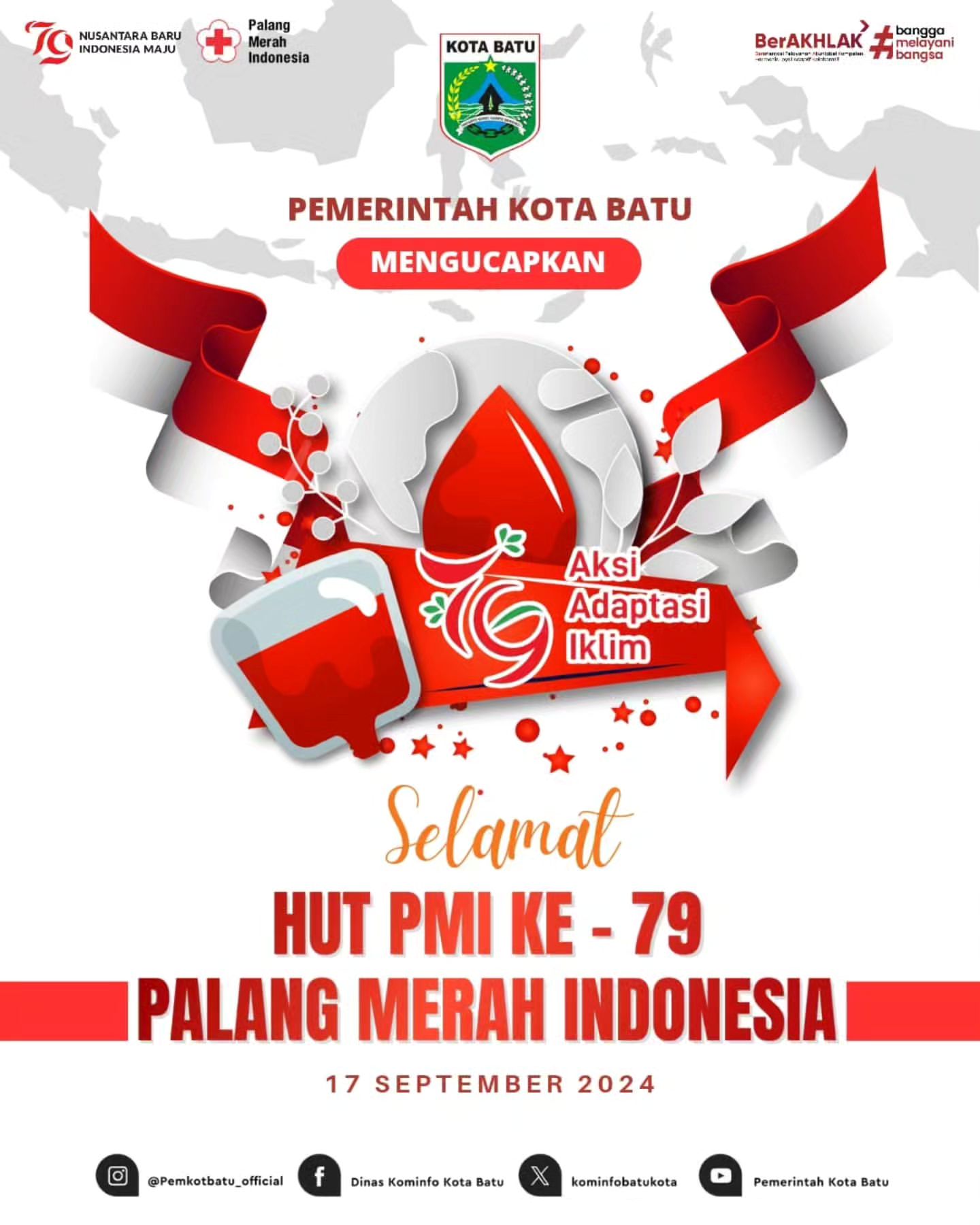 Selamat HUT Palang Merah Indonesia ke-79 dari Pemkot Batu