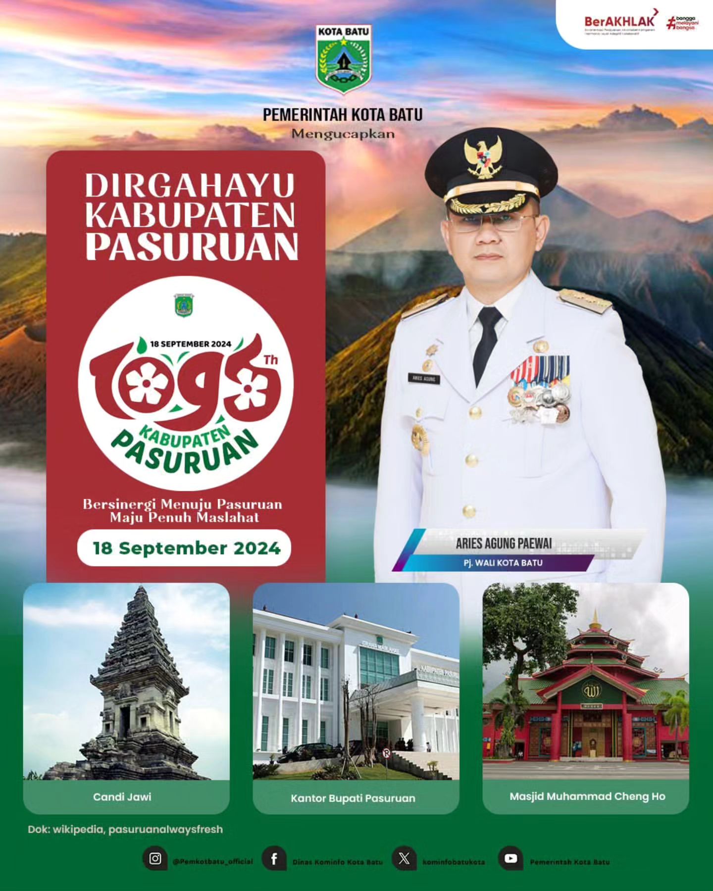 Dirgahayu ke-109 Kabupaten Pasuruan, Semangat Menuju Masyarakat yang Lebih Baik