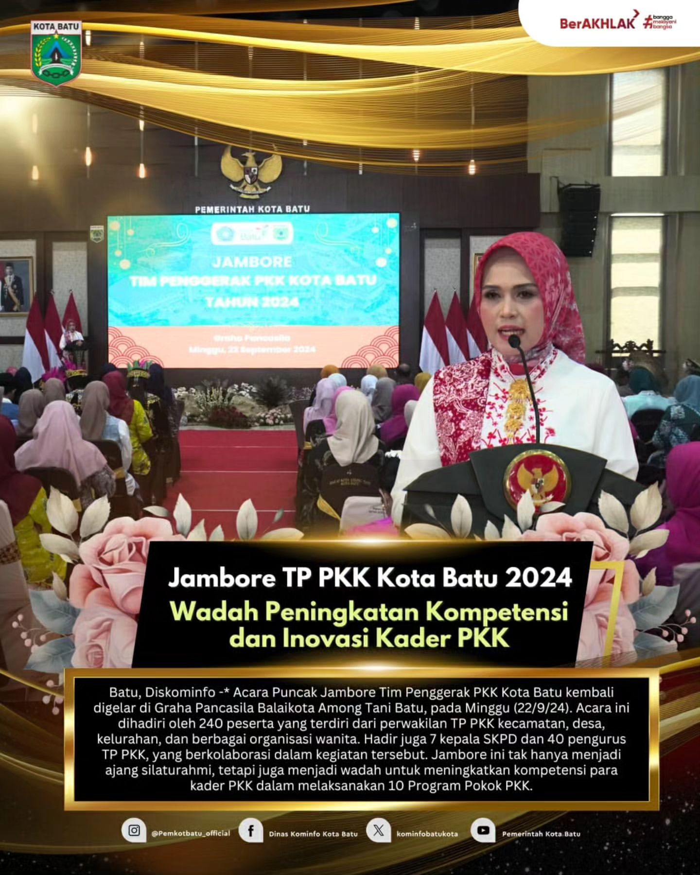 Jambore TP PKK Kota Batu 2024: Meningkatkan Kompetensi Kader PKK