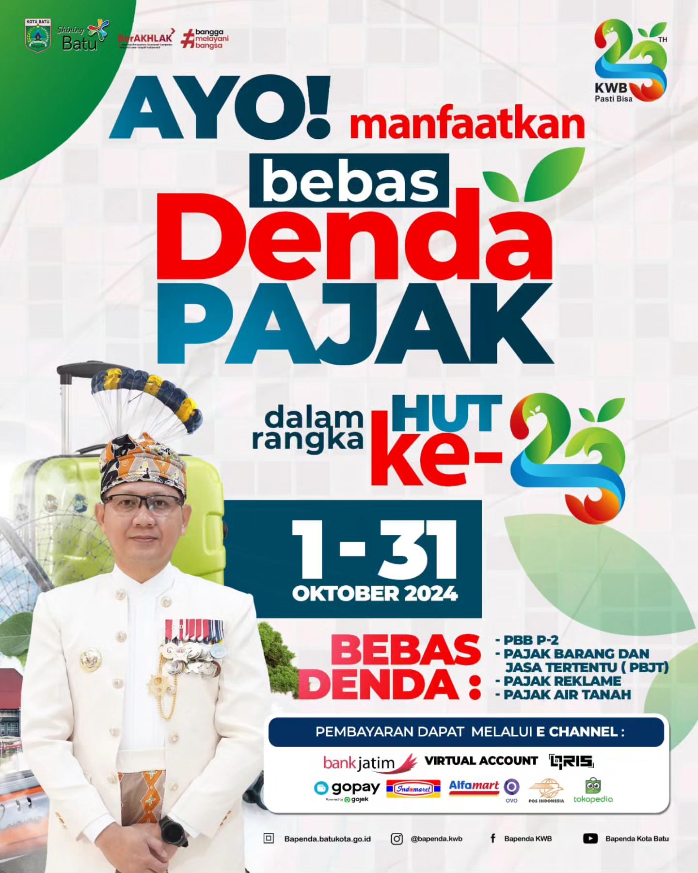 Program Bebas Denda Pajak untuk Rayakan HUT Kota Batu ke-23
