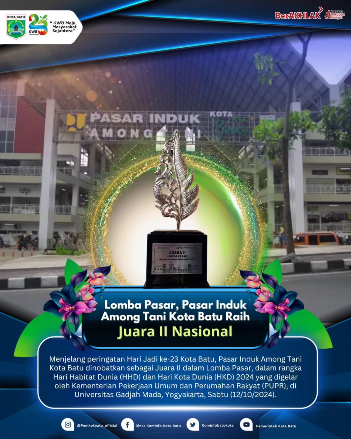 Pasar Induk Among Tani Kota Batu Raih Juara II Nasional
