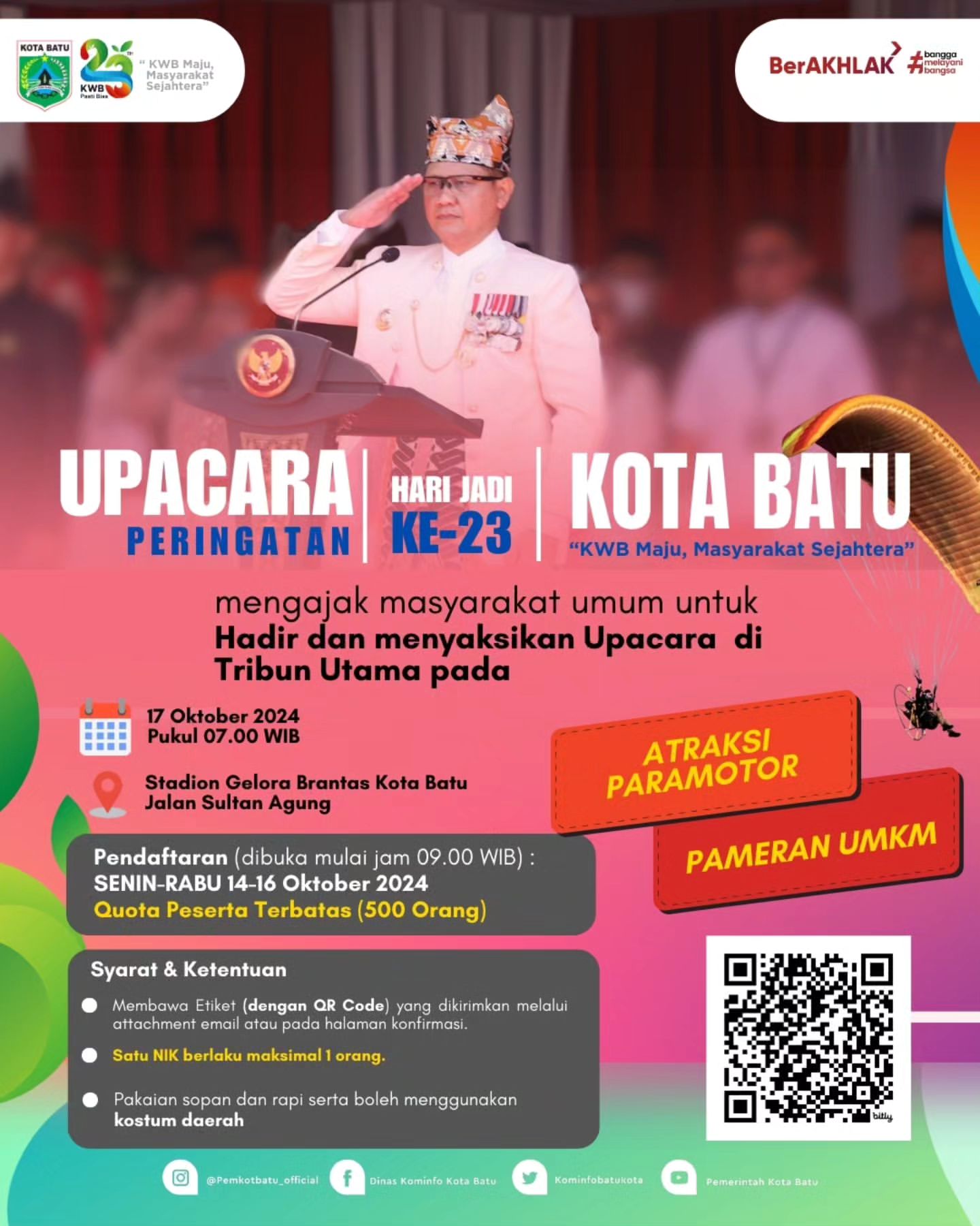Meriahkan Hari Jadi Kota Batu yang ke-23!