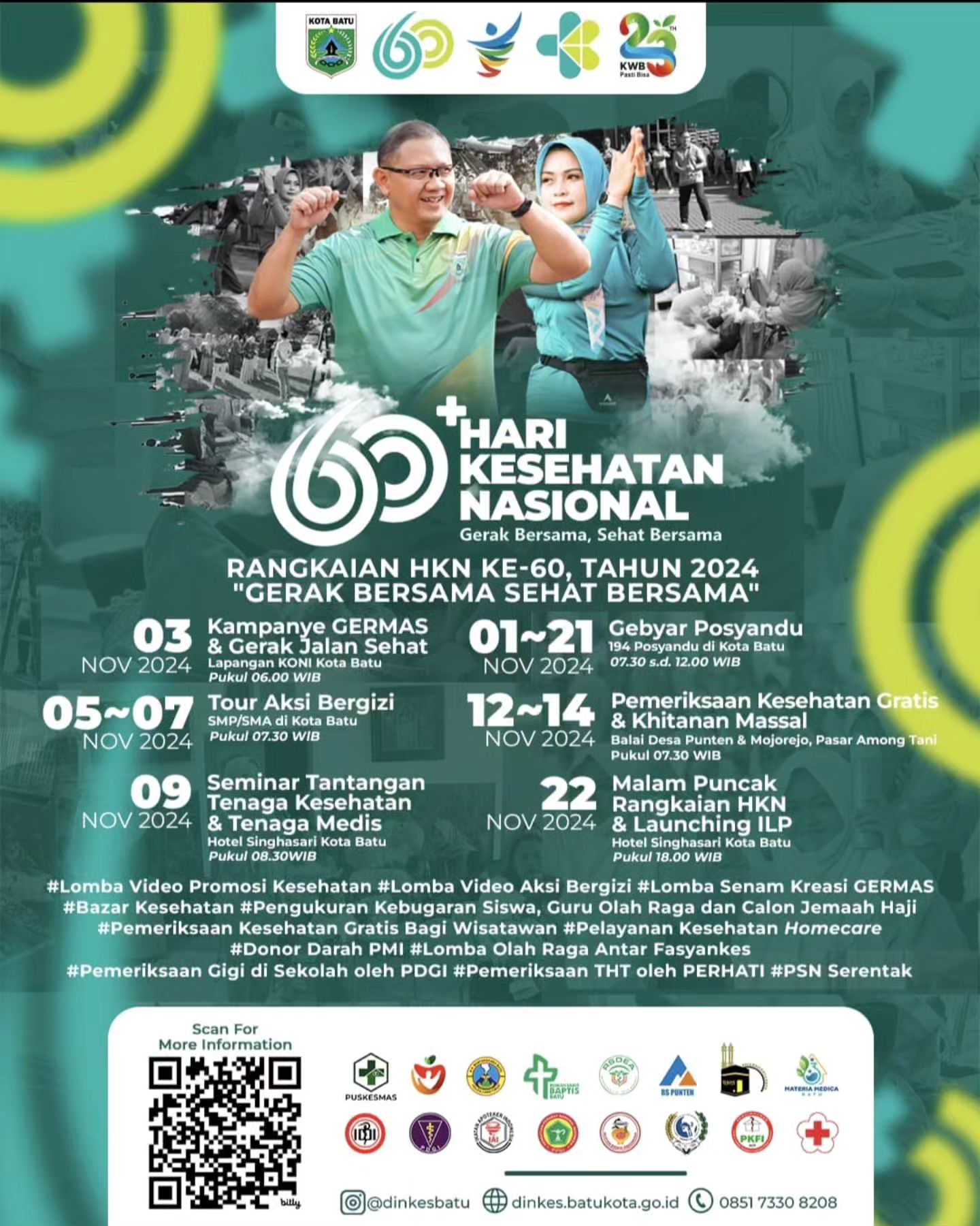 Perayaan Hari Kesehatan Nasional ke-60 di Kota Batu