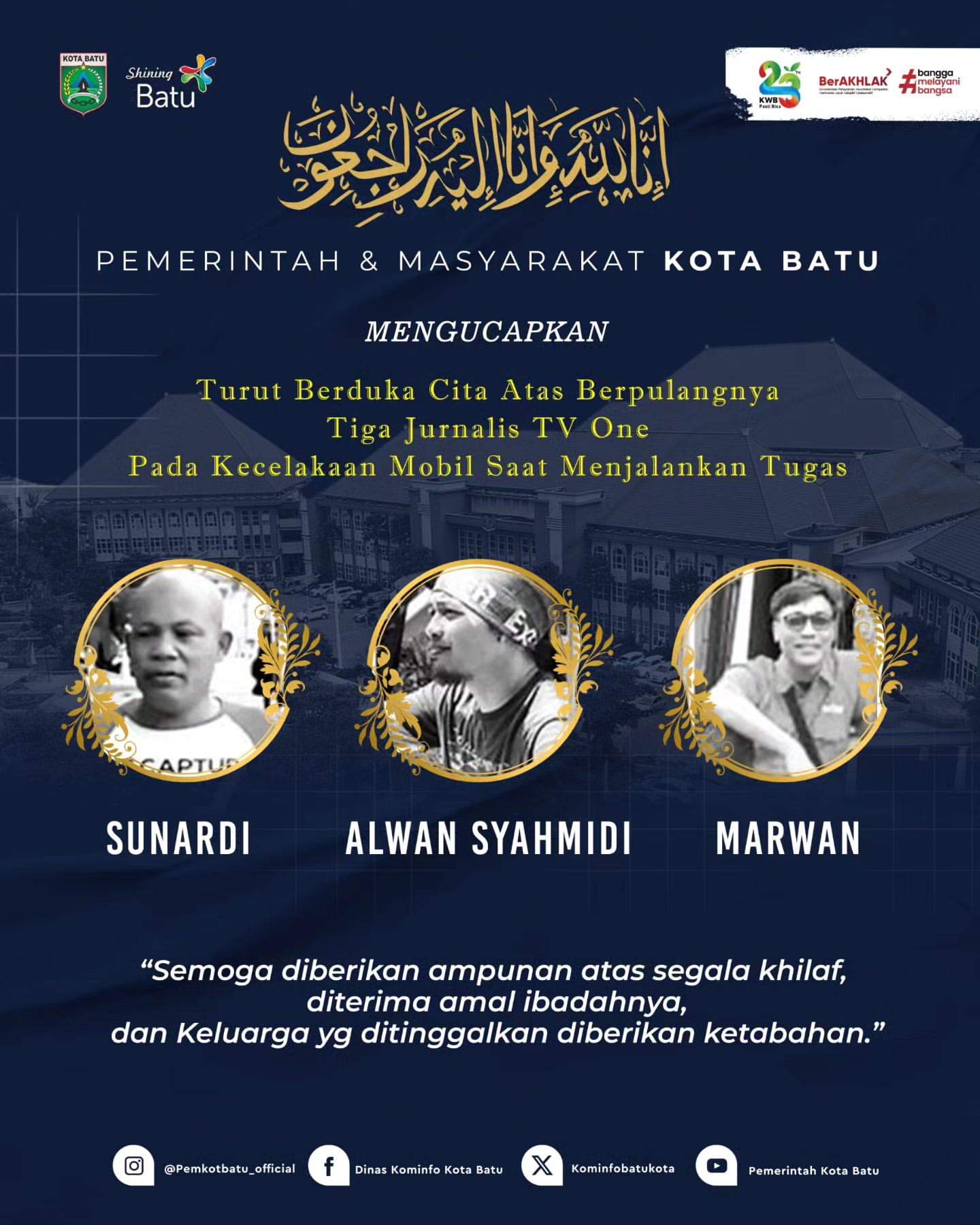 Duka Cita Mendalam untuk Jurnalis TV One yang Meninggal Dunia