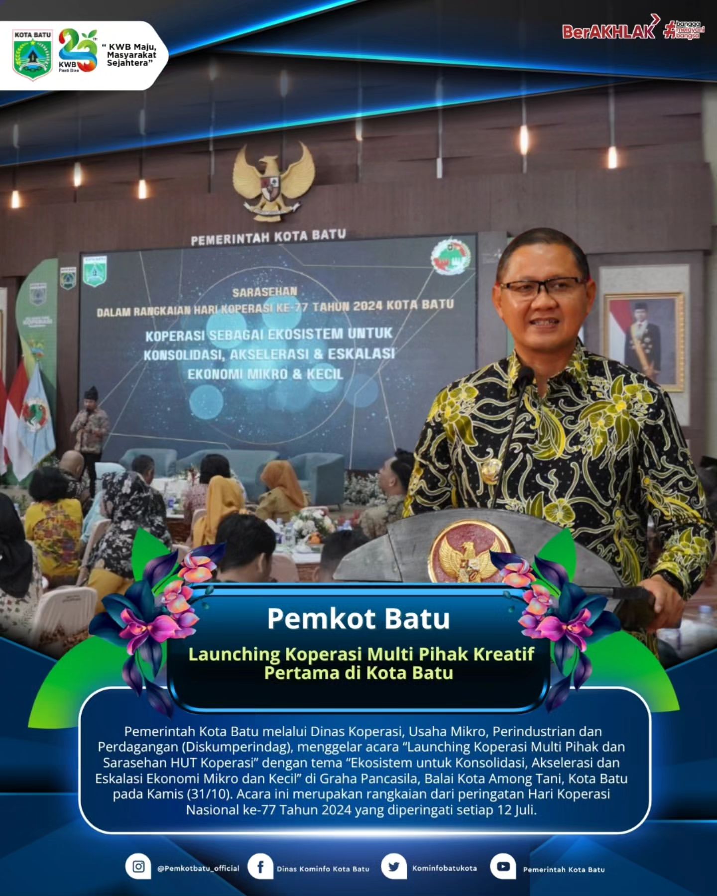 Launching Koperasi Multi Pihak di Kota Batu untuk Dukung Ekonomi Kreatif